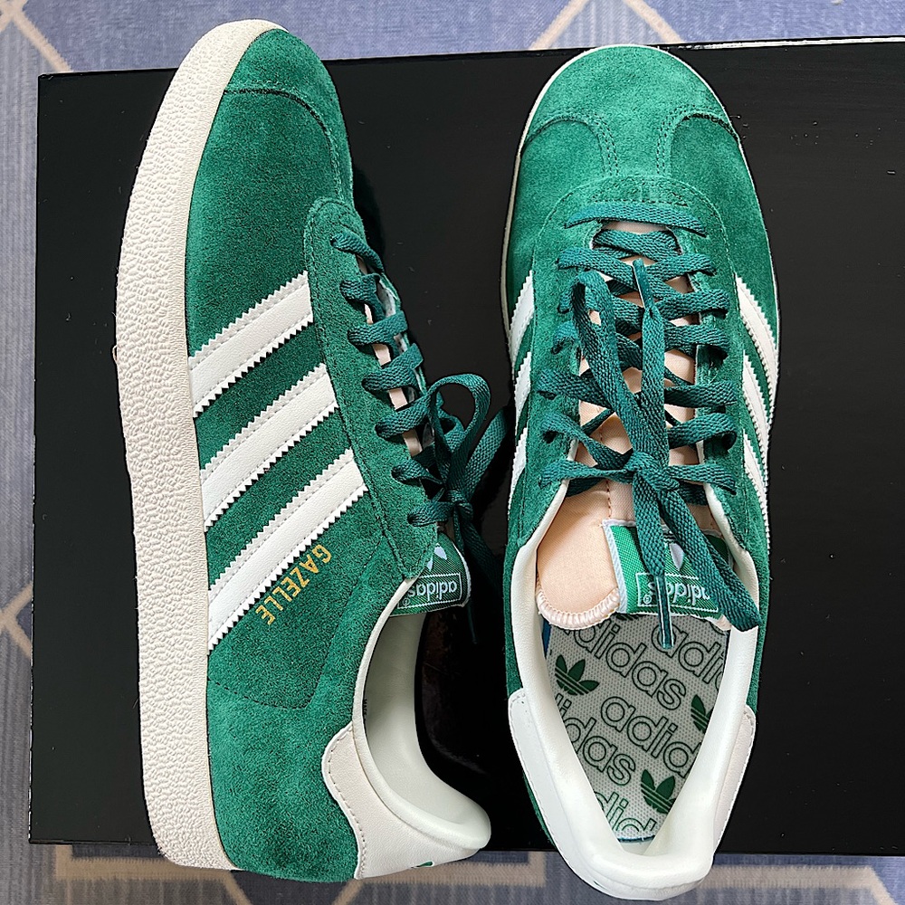 ADIDAS GAZELLE logo-appliqué suede sneakers! WORN ONCE! Original box! Size 11.5